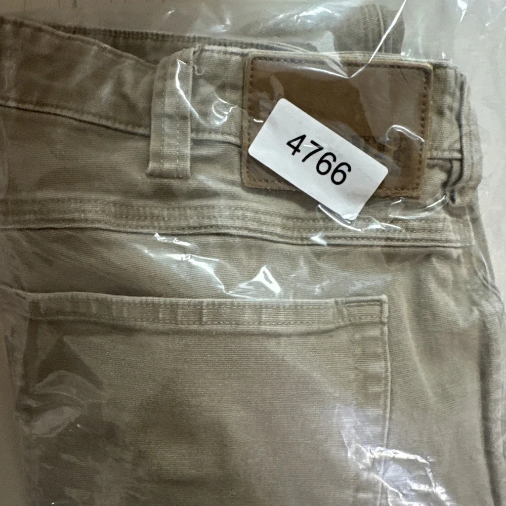 Duluth Flex Fire Hose Relaxed Fit 5 Pocket Pants Men 36x32 (32x30) Khaki Stretch